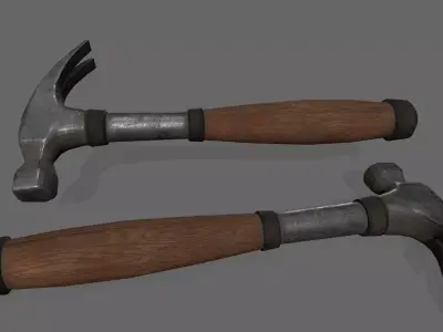 Hammer Low-poly 3D model 24