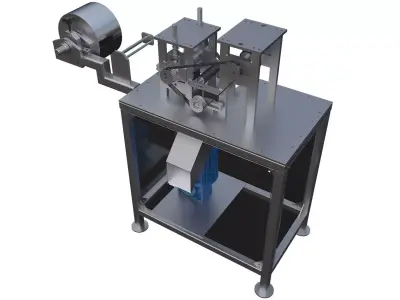 Circular paper cutting machine 3D model