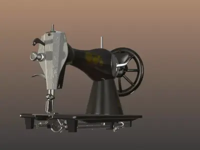 Sewing machine 3D model  Low-poly 3D model