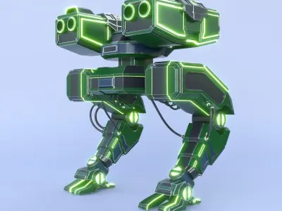 Fatc robot Low-poly 3D model