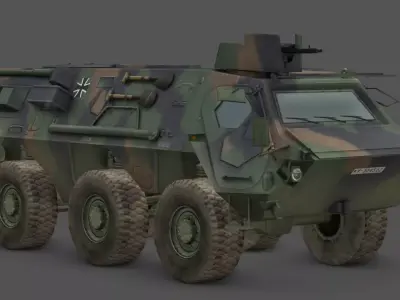 TPz Fuchs Armored Vehicle Low-poly 3D model
