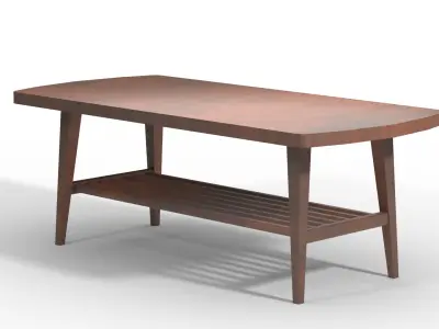 Vintage Coffee Table Low-poly 3D model