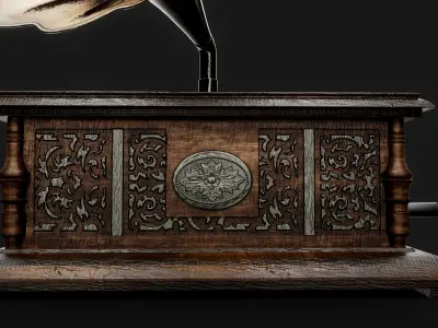 Antique Gramophone 3D model