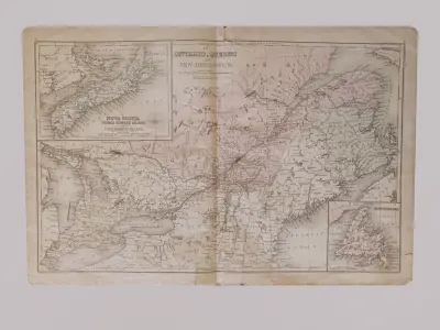 1800 Map of Canada Low-poly 3D model