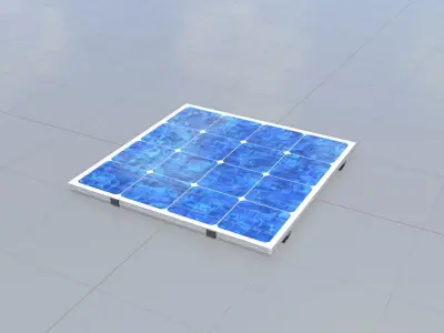 Solar module version 3 2x2m without stand 3D Model Pack