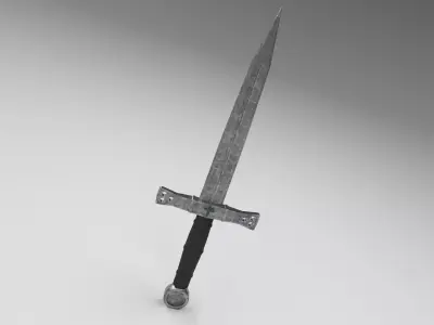 Medieval dagger 1 Low-poly 3D model