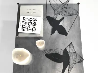 Flight shadows decor sculpture by Zakharchitects  Low-poly 3D model