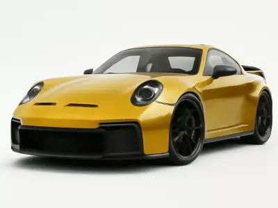 Porsche 911 GT3 Touring Mustard Gold 3D model