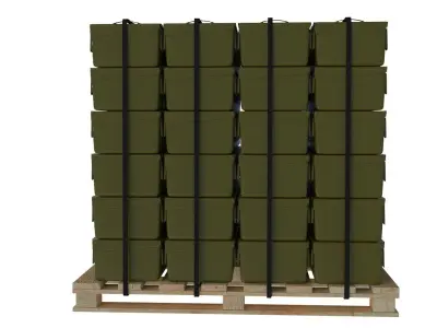 Ammunition Metal Box Palet 3D model