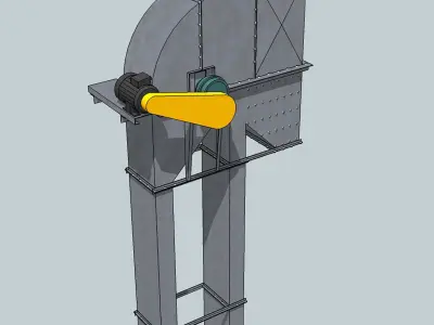 Bucket Elevator Low-poly 3D model