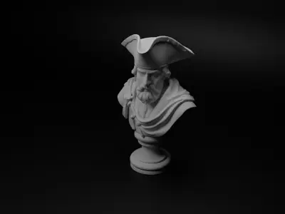 Spanish Conquistador Bust Chess 3D print model get