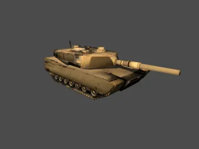 M1 Abrams Tank lowpoly Low-poly 3D model