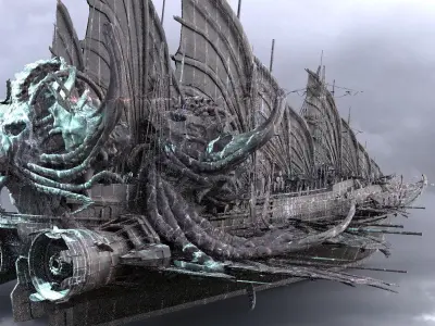 Cthulhu Airship Grand  3D model