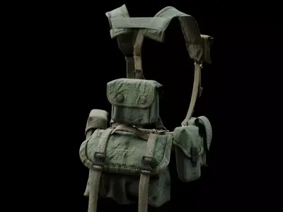 ALICE Tactical chest Rig system Low-poly 3D model