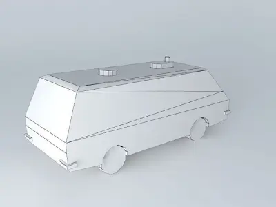 Old russian ambulance van RAF Free 3D model