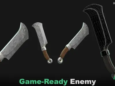 Enemy Character - With Texture - Game Ready BLEND - FBX - OBJ Free 3D model