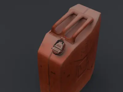 Fuel Can - Gas Can - Old Jerry Can - Low Poly Low-poly 3D model
