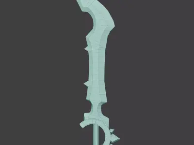 Stylized Low Poly Sword Free low-poly 3D model