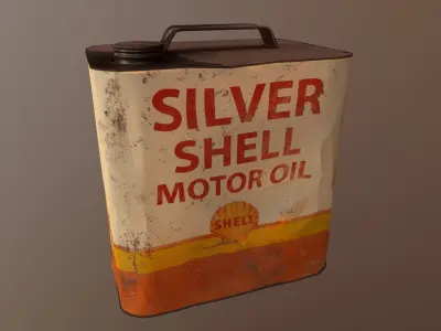 Oil Can Low-poly 3D model