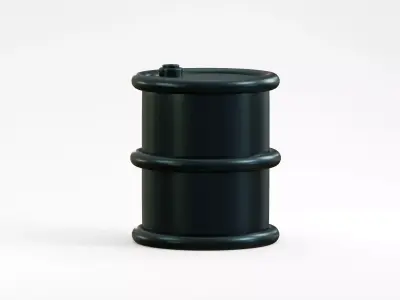 Oil Drum Low-poly 3D model 3