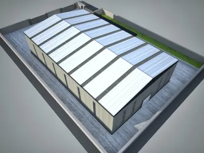 Industrial Building Factory 2 3D model