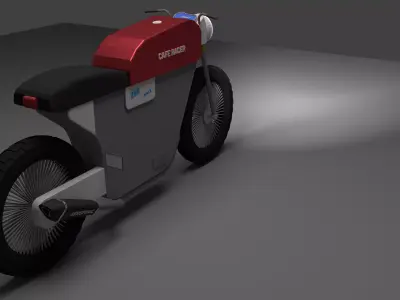 CafeRacer 3d Model Rigged Low-poly 3D model