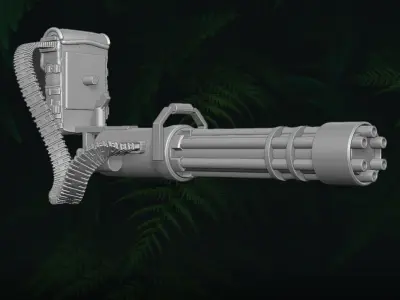 Minigun Kit 3D printable files for action figures 3D print model