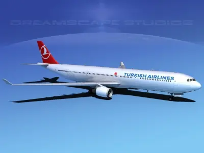 Airbus A330-300 Turkish Airlines 3D model