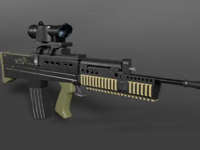 SA80 rifle  3D model