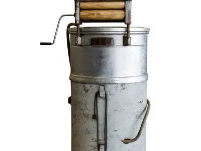old soviet washing machine Low-poly 3D model