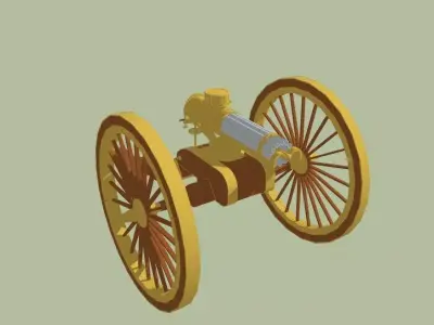GATLING GUN 3D model shop