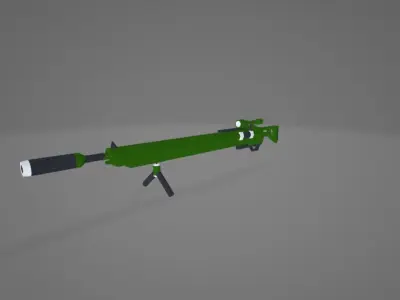 pack military gun Low-poly 3D model