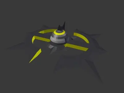 Space Battleship Free low-poly 3D model