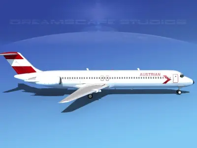 Douglas DC-9-50 Austrian 3D model