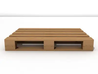 WOODEN INDUSTRIAL PALLET 3D model
