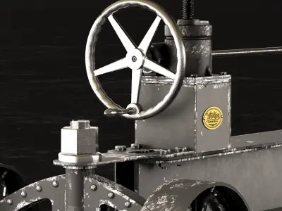 Train Crank Table 3D model