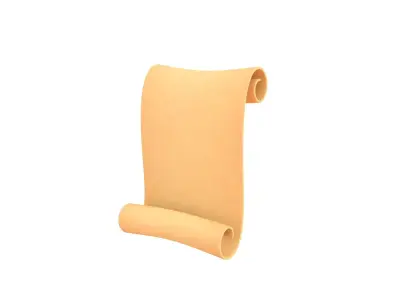 Scroll wooden 3D model