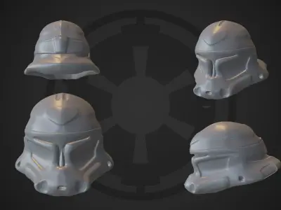 Custom Death Trooper helmet 3D model
