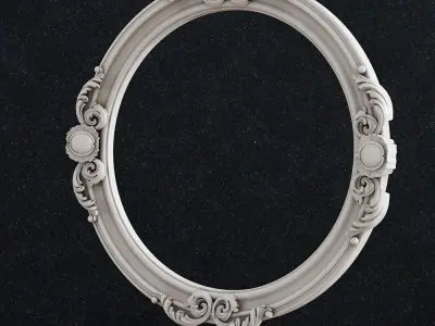 Carved Picture Frame Frame baroque Mirror Picture frame 2 3D print model
