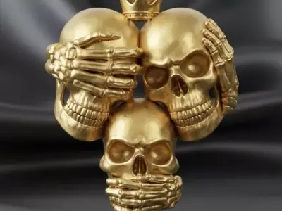 skull jewellery 3D print model