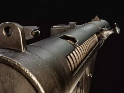 Sten Mk 2 Low-poly 3D model