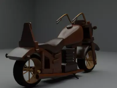 Wooden Bike Model in Blender  3D model