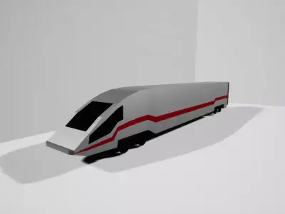 ICE Low poly train Free low-poly 3D model