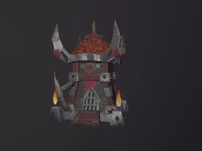 ORC TOWER  Free low-poly 3D model