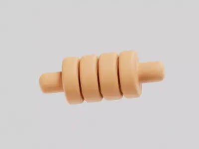 Cricket Bails Low-poly 3D model