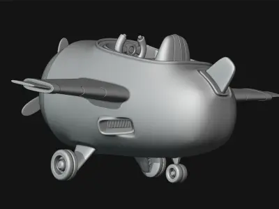Stylize Cartoon Airplane  3D model