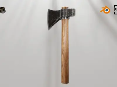 Hand Axe 02 Low-poly 3D model
