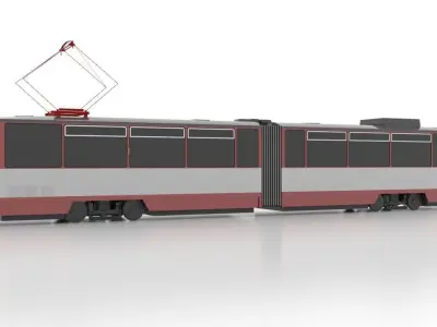 Tatra KT4D-Z Low Low-poly 3D model