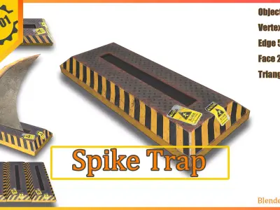Spike Trap Low-poly 3D model