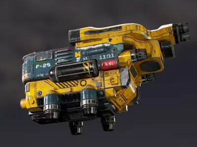  SPACESHIP S-26 1101 Low-poly 3D model